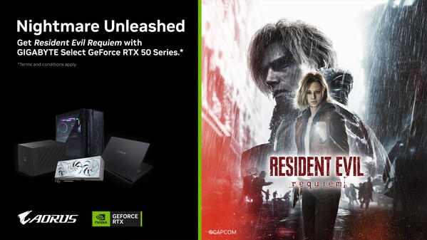 GIGABYTE hợp tác cùng NVIDIA® GeForce RTX™ tặng game "bom tấn" Resident Evil™ Requiem
