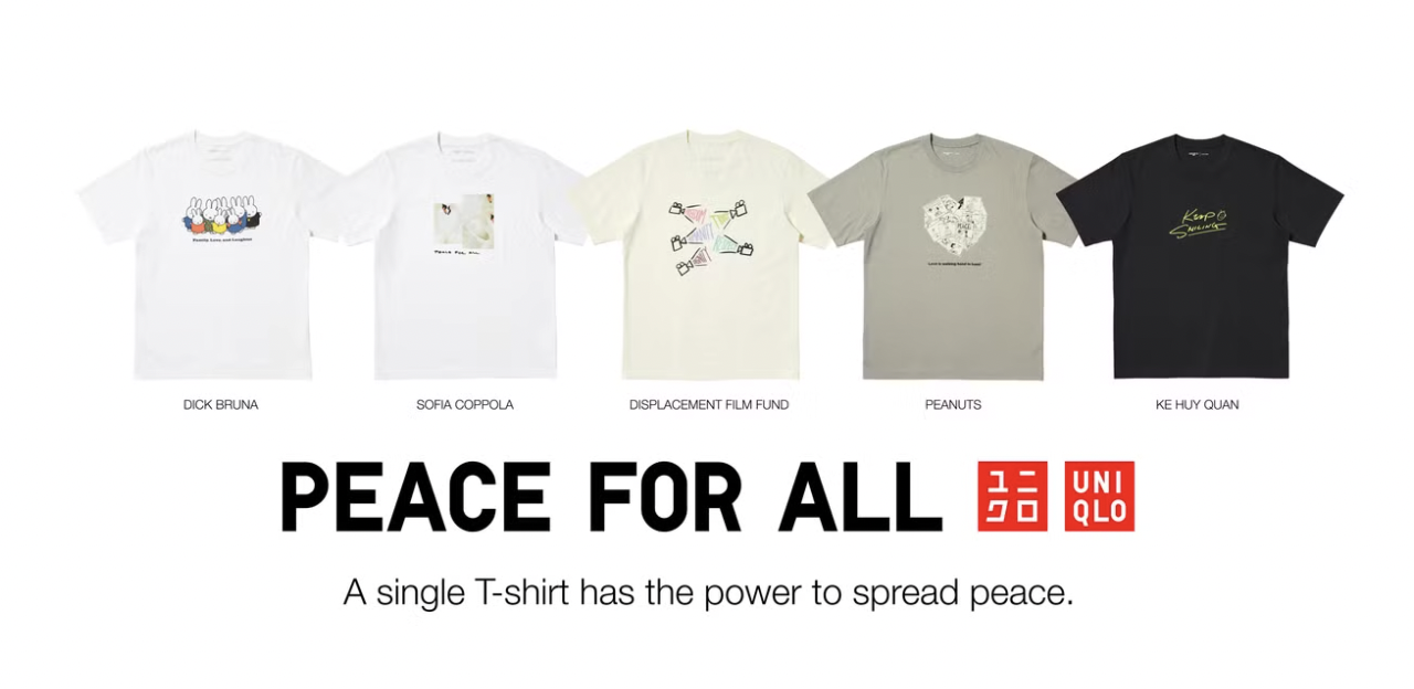 UNIQLO hợp tác với các đạo diễn, diễn viên đoạt giải Oscar ra mắt thiết kế áo thun PEACE FOR ALL mới