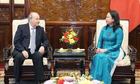 Quyền Chủ tịch nước tiếp Đại sứ Cộng hòa Algeria chào từ biệt