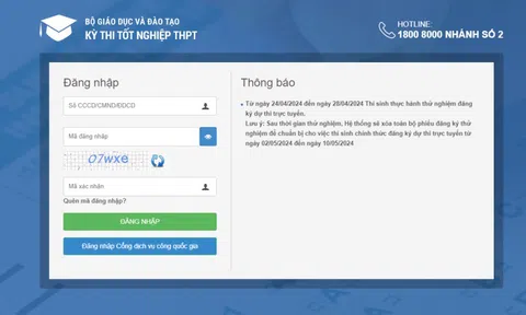 Tuyển sinh 2024: 1 triệu thí sinh thử đăng ký thi tốt nghiệp THPT