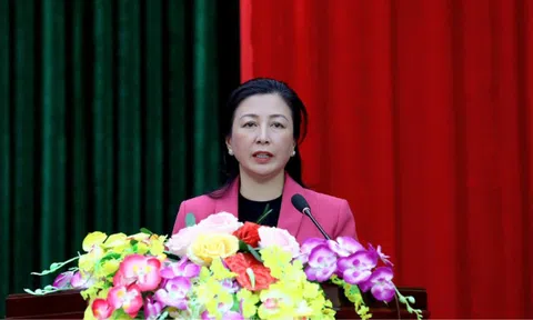Đồng chí Lê Thị Thu Hồng điều hành hoạt động của Tỉnh ủy Bắc Giang