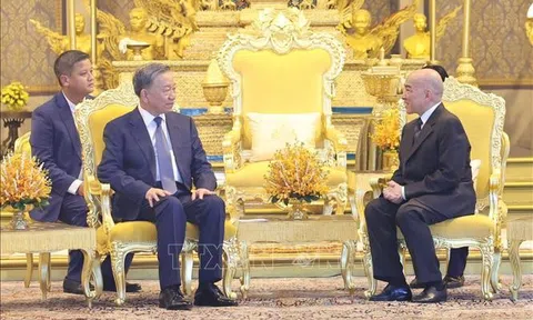 Chủ tịch nước Tô Lâm hội kiến Quốc vương Norodom Sihamoni