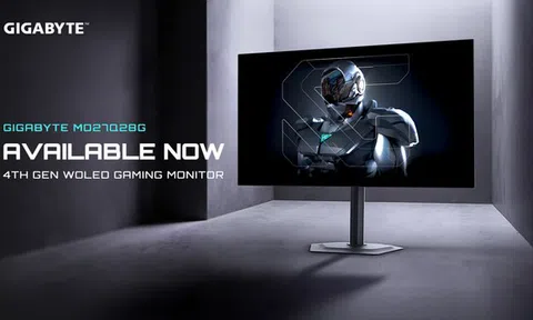 GIGABYTE công bố mở bán màn hình chơi game WOLED 27" QHD 280Hz MO27Q28G với thiết kế không viền 4 cạnh