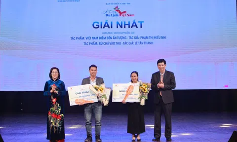 Trao giải Cuộc thi sáng tạo video clip 'Ấn tượng Du lịch Việt Nam'