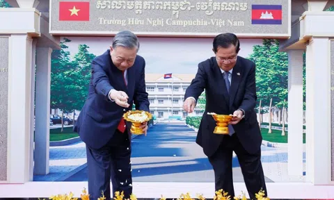 Tổng Bí thư Tô Lâm dự lễ khởi công Trường Hữu nghị Campuchia-Việt Nam