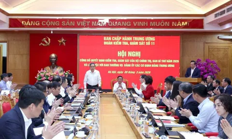 Công bố quyết định kiểm tra, giám sát của Bộ Chính trị, Ban Bí thư đối với Ban Thường vụ Đảng uỷ các cơ quan Đảng Trung ương