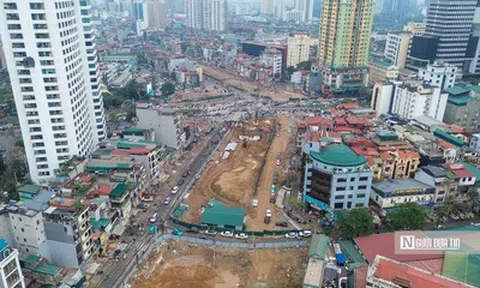 Hà Nội: Đoạn đường Voi Phục - Hoàng Cầu lộ diện sau 3 tháng thi công