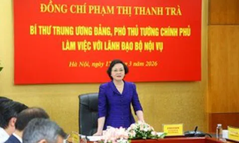 Phó Thủ tướng Phạm Thị Thanh Trà giao nhiệm vụ trọng tâm, cấp bách cho Bộ Nội vụ