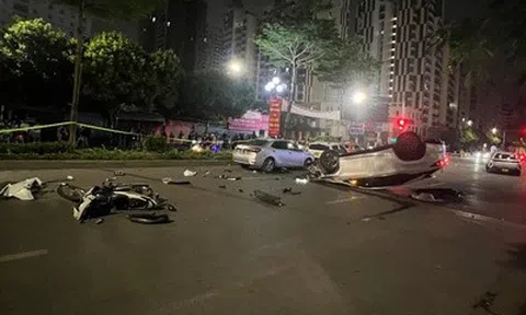 Tạm giữ hình sự tài xế gây tai nạn liên hoàn trên phố Trung Kính