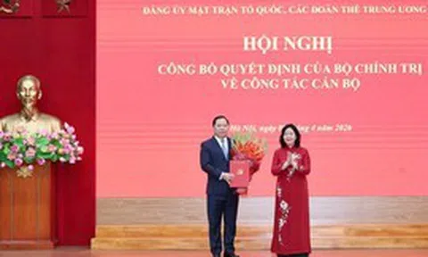 Ông Nguyễn Phi Long giữ chức Phó Bí thư Thường trực Đảng ủy MTTQ, các đoàn thể Trung ương