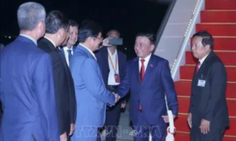 Thường trực Ban Bí thư Trần Cẩm Tú bắt đầu thăm chính thức Vương quốc Campuchia