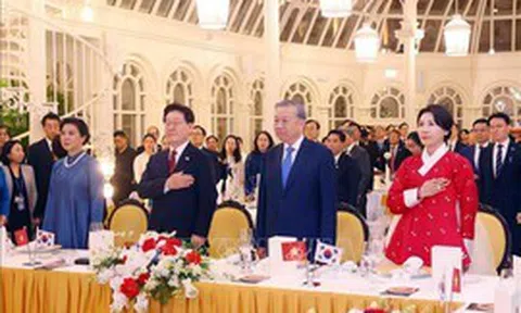 Tổng Bí thư, Chủ tịch nước Tô Lâm chủ trì chiêu đãi Tổng thống Hàn Quốc