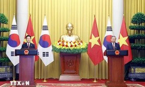 Tổng Bí thư, Chủ tịch nước Tô Lâm và Tổng thống Hàn Quốc gặp gỡ báo chí