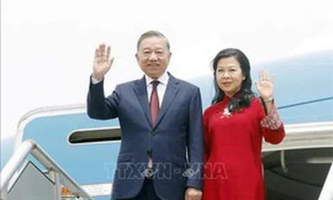 Tổng Bí thư, Chủ tịch nước Tô Lâm và Phu nhân đến thủ đô Manila thăm cấp Nhà nước Cộng hòa Philippines