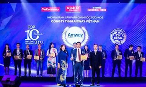 Nutrilite nhận giải thưởng “Top 10 tin dùng Việt Nam 2022 ngành sản phẩm chăm sóc sức khỏe”