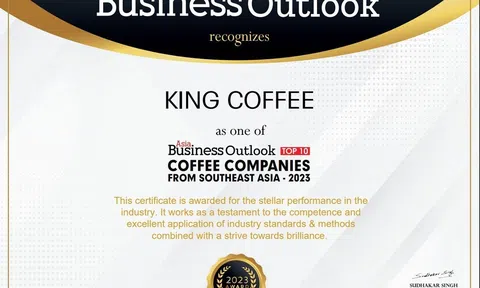 King Coffee được bình chọn là Thương hiệu cà phê hàng đầu Đông Nam Á 2023