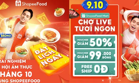 Ăn ngon chơi đã từ nhà ra phố với Lễ hội ẩm thực ShopeeFood trải dài suốt tháng 10